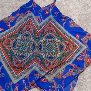 Blue Bohemian Print dress